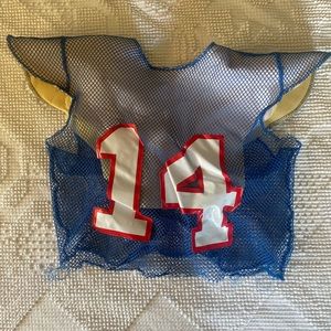 Kids football player costume. Pony express.